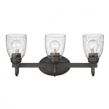  8001-BA3 RBZ-SD - Parrish RBZ 3 Light Bath Vanity in Rubbed Bronze with Seeded Glass Shade